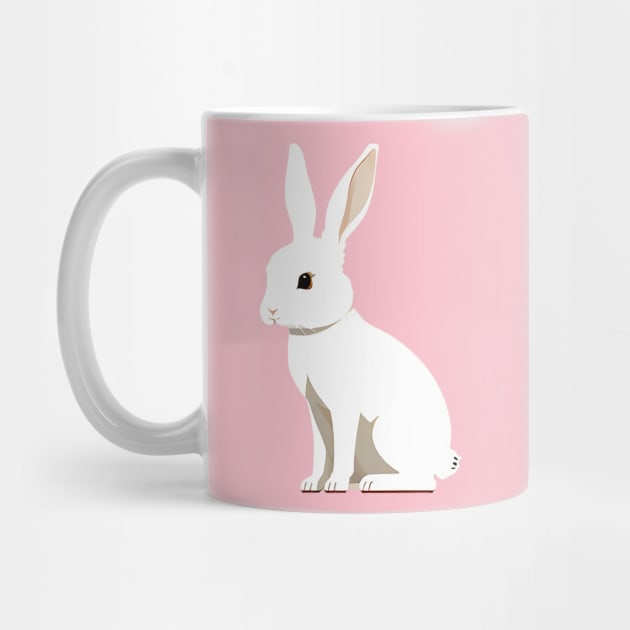 White Rabbit Sitting by CursedContent